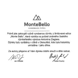 Dýmka MonteBello Billiard, pískovaná, filtr 9mm  (MB123)